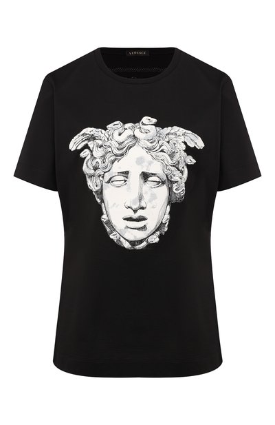 Женская хлопковая футболка VERSACE, арт. A82297/A201952
