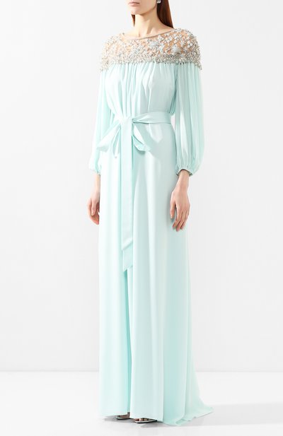 Шелковое платье MARCHESA, арт. M28703, фото 3