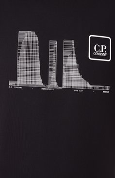 Мужская хлопковая футболка C.P. COMPANY черного цвета, арт. 18CLTS048A006370W | Фото 6 (Драгоценные камни: Проставлено; Длина (для топов): Стандартные; Материал внешний: Хлопок; Материал сплава: Проставлено; Рукава: Короткие; Принт: С принтом; Стили: Кэжуэл; Мужское Кросс-КТ: Футболка-одежда; Кросс-КТ: Джерси)