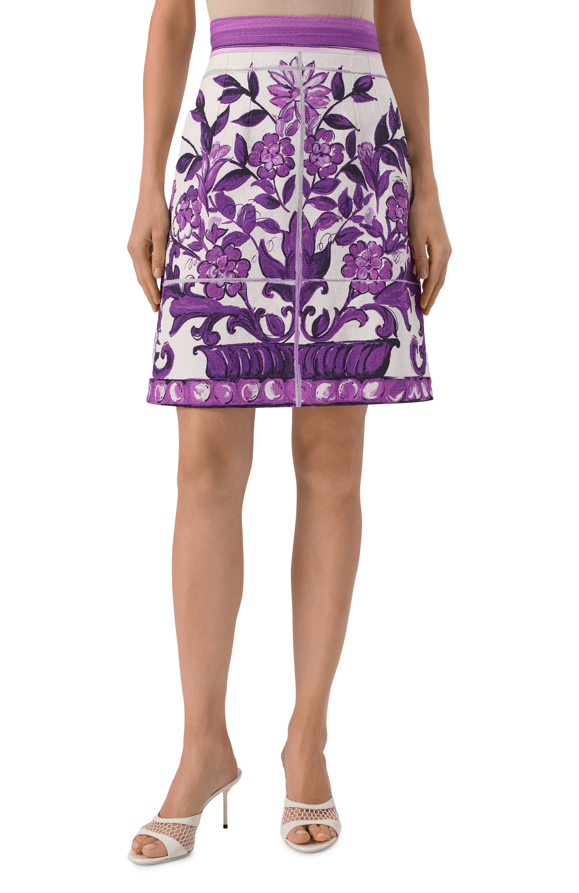 Юбка из хлопка и вискозы DOLCE & GABBANA, арт. F4C7ET/FPFS0, фото 3