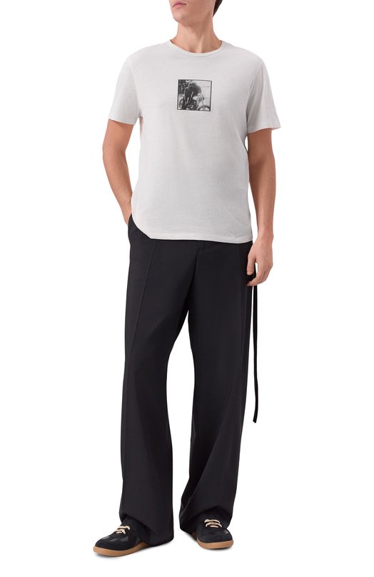 Хлопковая футболка Ann Demeulemeester B0013220/FA206 Белый  B0013220/FA206 Фото 2