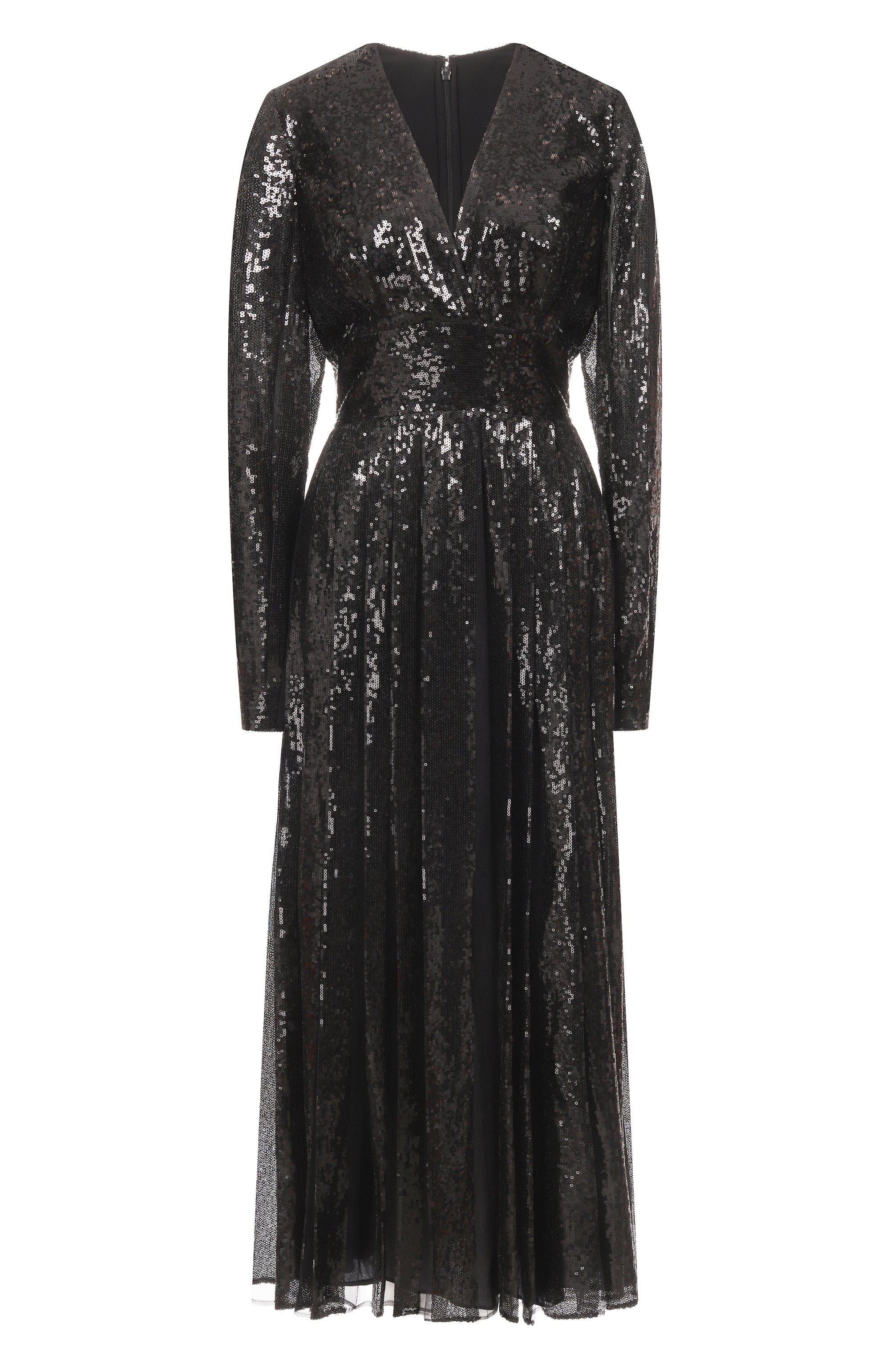 Платье с отделкой пайетками ELIE SAAB черного цвета по цене 429000 руб., арт. D0881NF25/PA011, фото 1 Платье с отделкой пайетками ELIE SAAB, арт. D0881NF25/PA011, фото 1