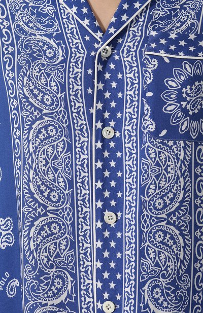 Рубашка с принтом POLO RALPH LAUREN синего цвета по цене 23500 руб., арт. 211751339, фото 5 Рубашка с принтом POLO RALPH LAUREN, арт. 211751339, фото 5