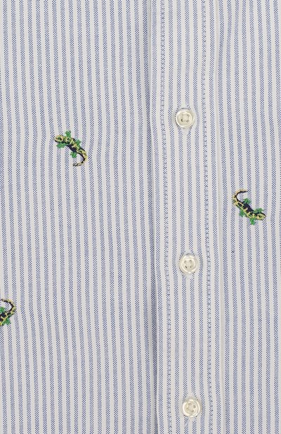 Хлопковая рубашка с воротником button down и вышивкой RALPH LAUREN, арт. 322691591, фото 3