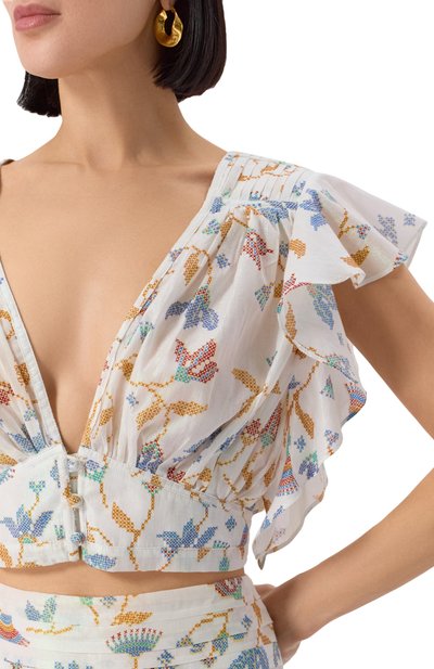 Хлопковый топ POUPETTE ST BARTH, арт. WKKS25DK, фото 5