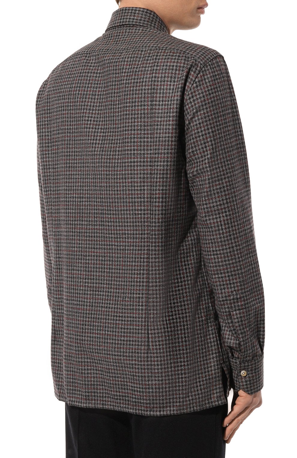 Рубашка из шерсти и шелка KITON, арт. UMCNERK0143C01, фото 4