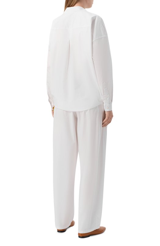 Хлопковая рубашка Darkpark WSH33 FAC162/R0MY-LIGHT C0TT0N P0PELINE DRAP SHIRT Белый  WSH33 FAC162/R0MY-LIGHT C0TT0N P0PELINE DRAP SHIRT Фото 4