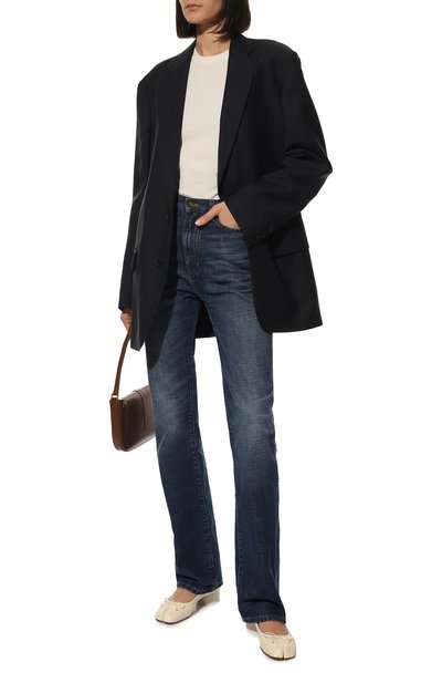 Кожаные туфли tabi MAISON MARGIELA кремового цвета по цене 85650 руб., арт. S58WZ0044/P3753, фото 2 Кожаные туфли tabi MAISON MARGIELA, арт. S58WZ0044/P3753, фото 2