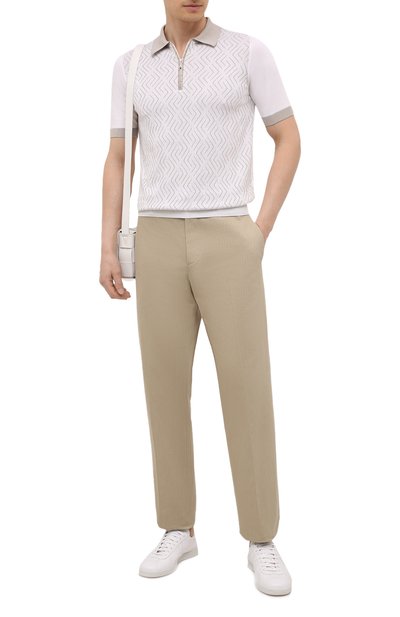 Поло с отделкой из кожи аллигатора ZILLI, арт. MBV-PZ082-LABC1/MC01/AMIS, фото 2