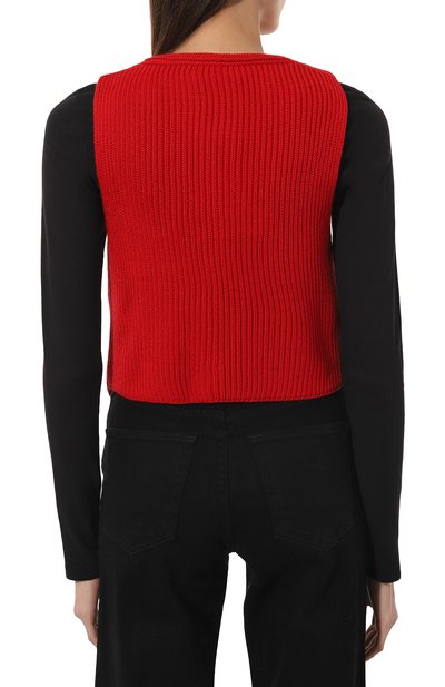Жилет LESYANEBO красного цвета по цене 9400 руб., арт. FW22/KNIT008, фото 4 Жилет LESYANEBO, арт. FW22/KNIT008, фото 4