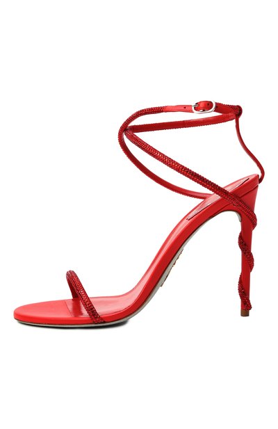 Текстильные босоножки margot 105 RENE CAOVILLA красного цвета по цене 157000 руб., арт. C11593-105/R001, фото 4 Текстильные босоножки margot 105 RENE CAOVILLA, арт. C11593-105/R001, фото 4