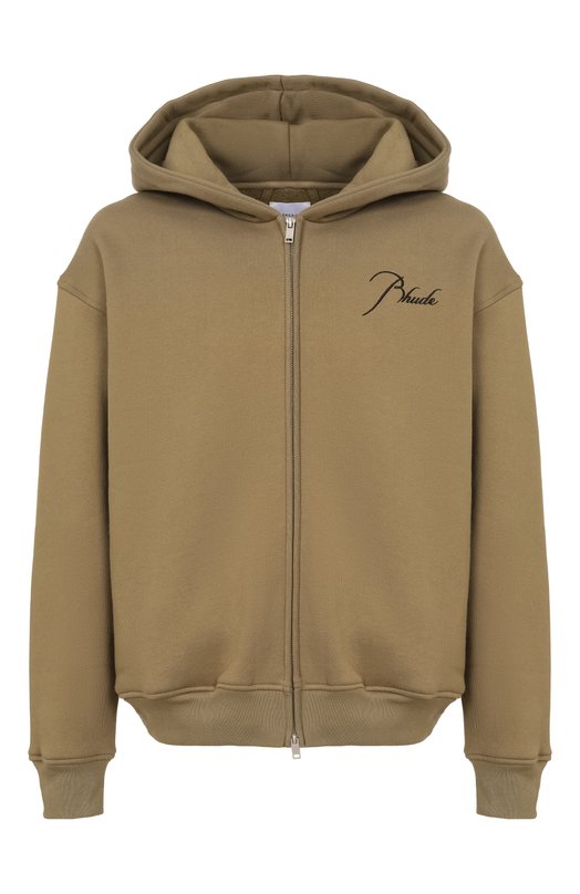 Хлопковая толстовка Rhude RHPS26H009012 Хаки RHPS26H009012