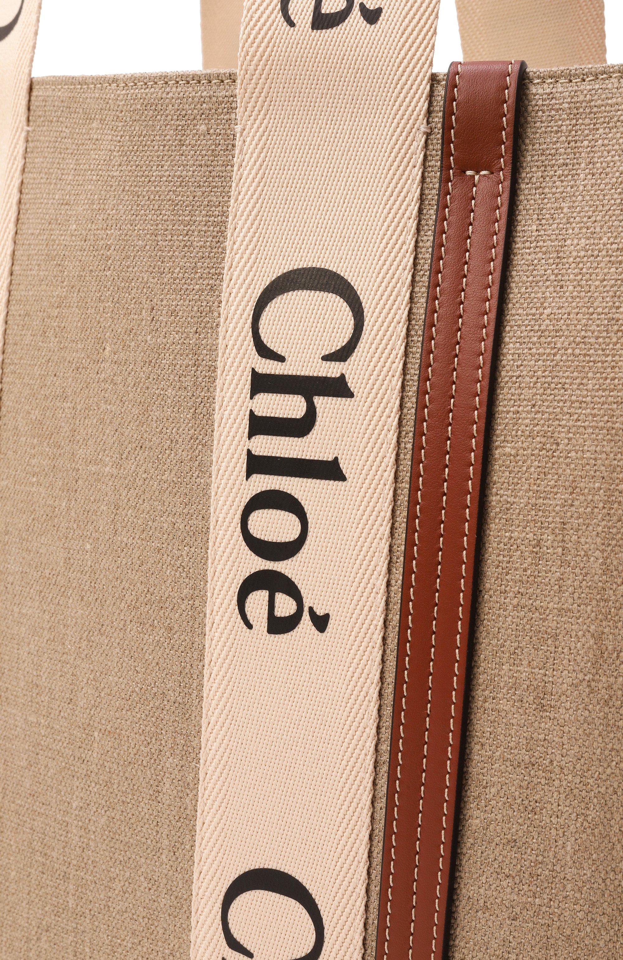 Сумка-тоут woody large CHLOÉ, арт. CHC22AS382I26, фото 3