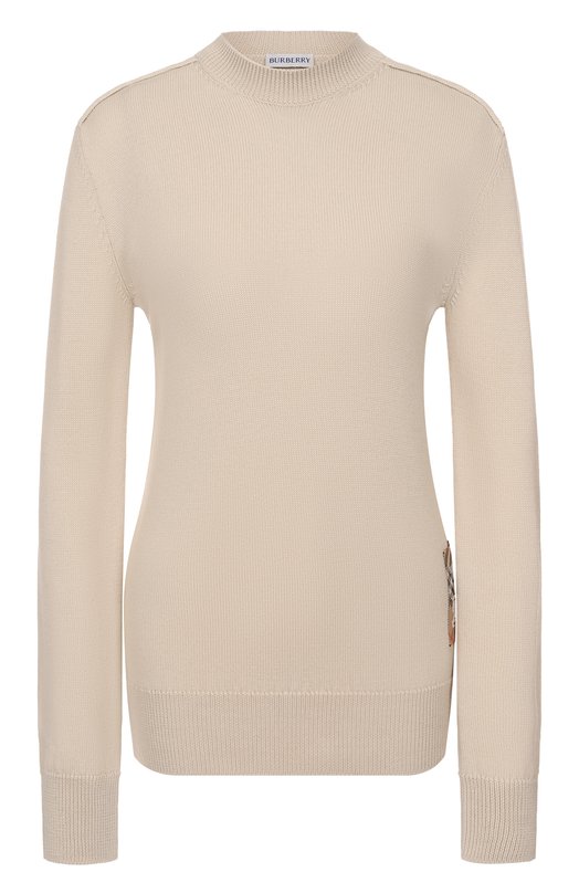 Шерстяной пуловер Burberry 8103192 Бежевый 8103192