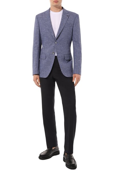 Пиджак из хлопка и вискозы BOSS синего цвета по цене 52800 руб., арт. 50500243, фото 2 Пиджак из хлопка и вискозы BOSS, арт. 50500243, фото 2