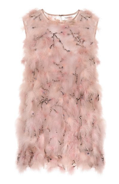 Платье с отделкой перьями GOOROO, арт. DE013-9000-106-FW23/24, фото 1