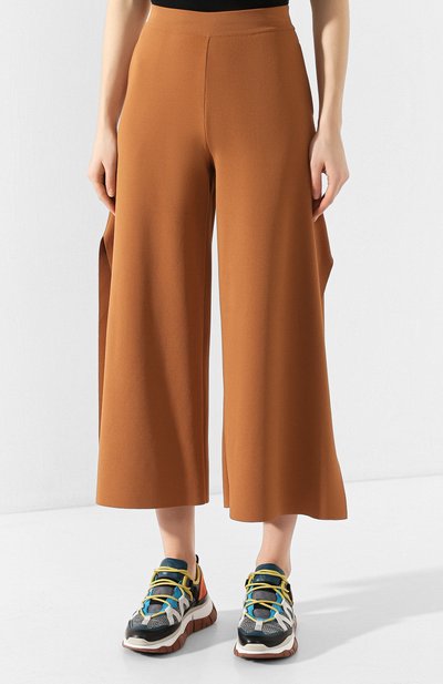 Брюки из вискозы STELLA MCCARTNEY коричневого цвета по цене 136000 руб., арт. 600078/S2076, фото 3 Брюки из вискозы STELLA MCCARTNEY, арт. 600078/S2076, фото 3