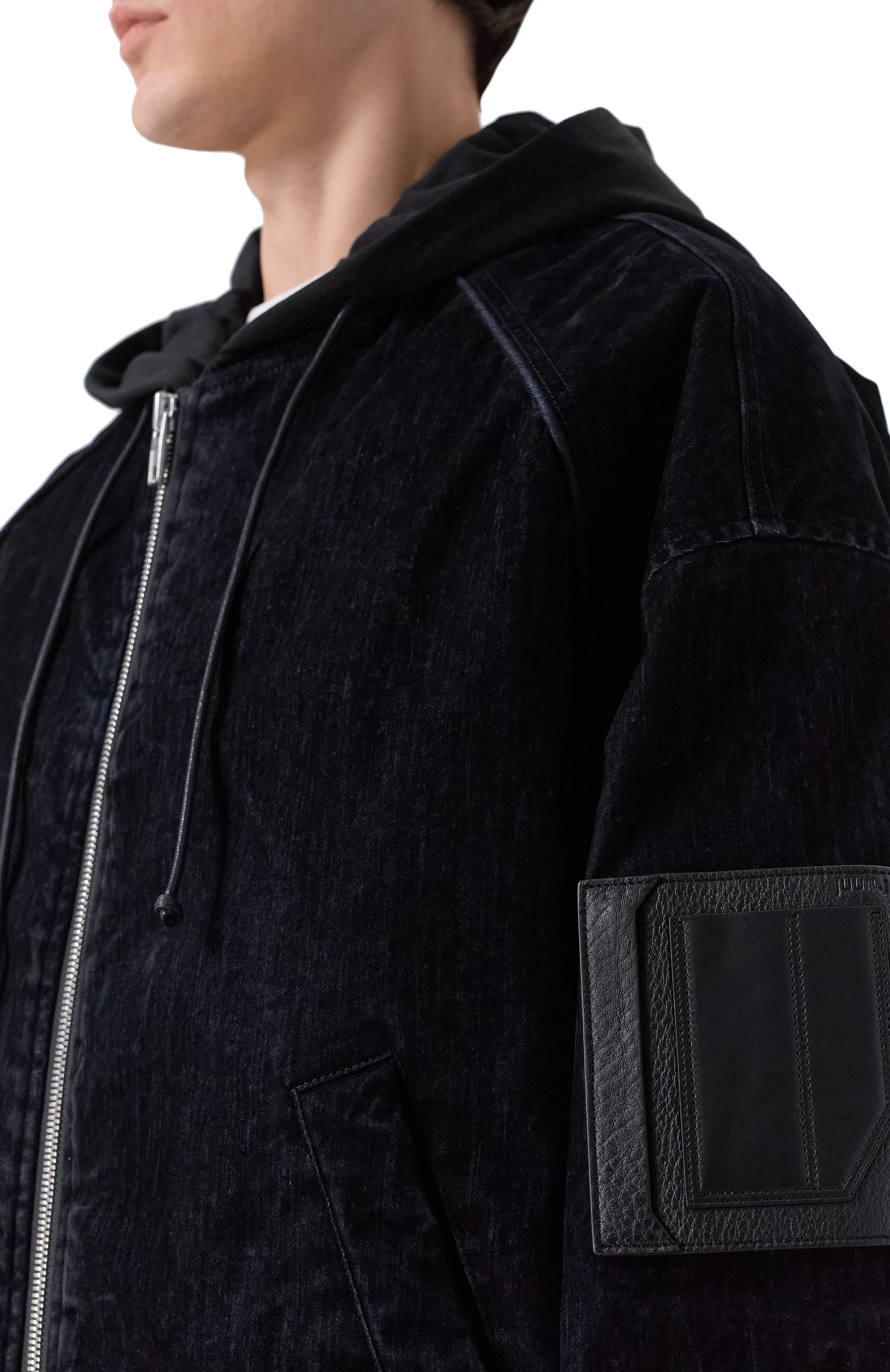 Хлопковый бомбер JUUN.J черного цвета по цене 194000 руб., арт. JC5939P57, фото 5 Хлопковый бомбер JUUN.J, арт. JC5939P57, фото 5