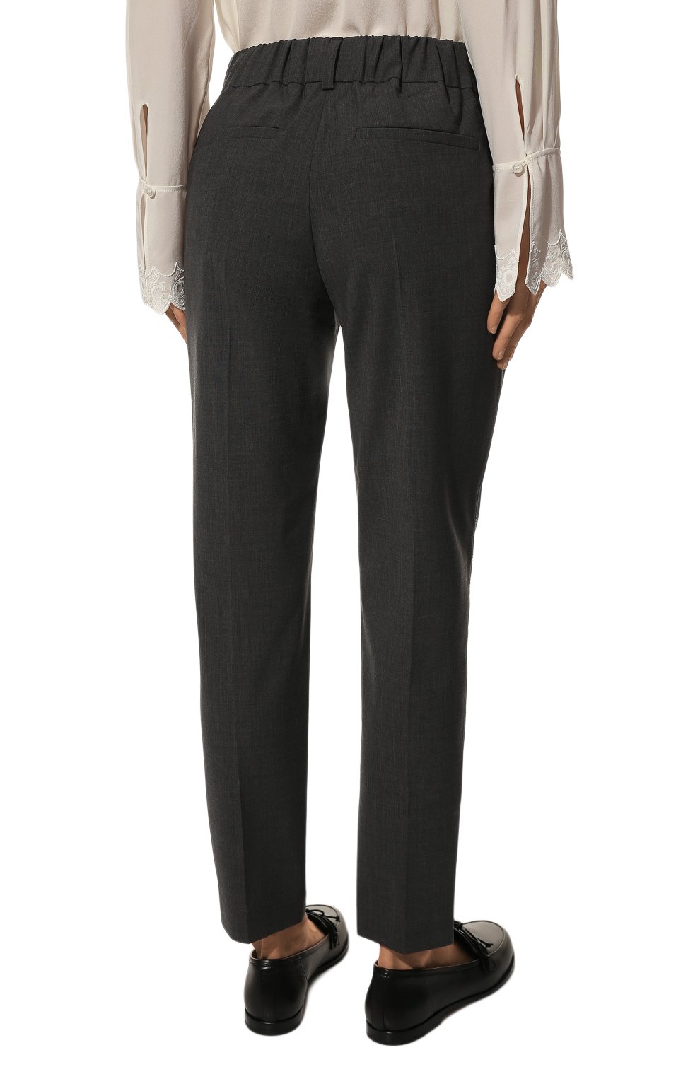 Шерстяные брюки BRUNELLO CUCINELLI,  арт. 221M0W07P6818, фото 4