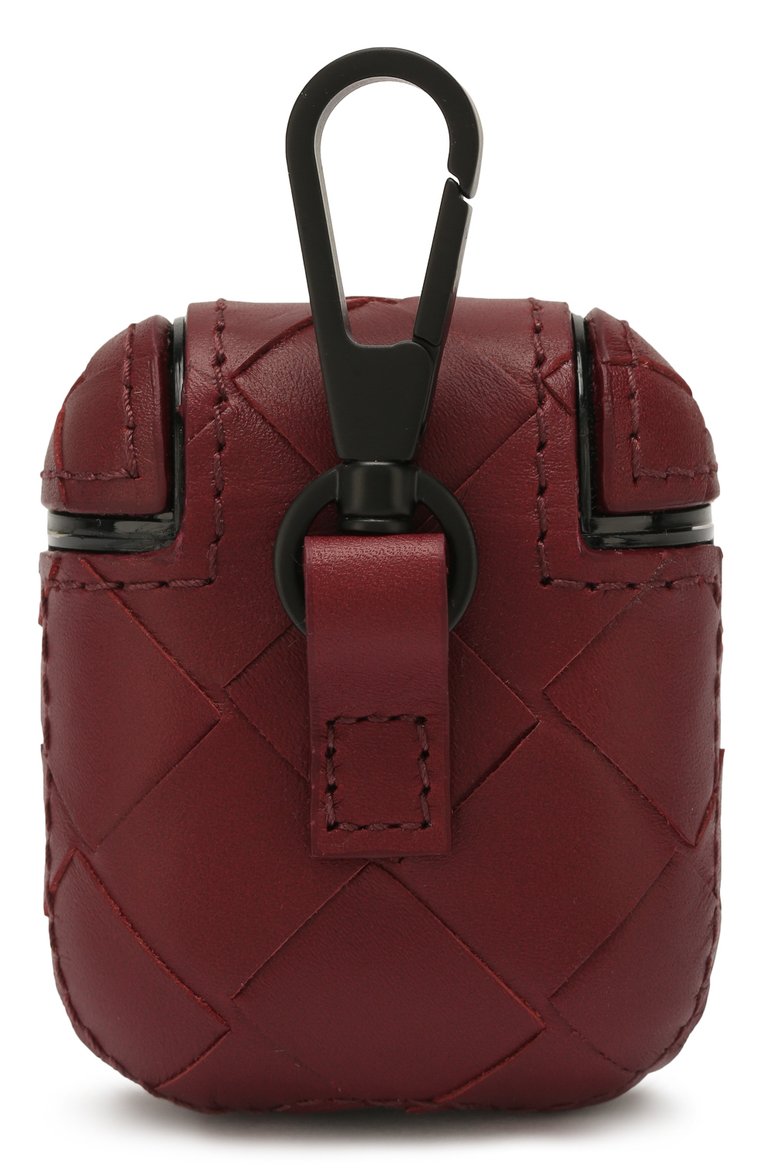 Кожаный чехол для airpods BOTTEGA VENETA бордового цвета, арт. 610263/VCPQ0 | Фото 2 (Женское Кросс-КТ: Кожа AirPods; Региональные ограничения белый список (Axapta Mercury): RU, Не проставлено; Нос: Не проставлено)