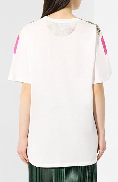 Хлопковая футболка GUCCI кремового цвета по цене 41050 руб., арт. 539081/XJARI, фото 4 Хлопковая футболка GUCCI, арт. 539081/XJARI, фото 4