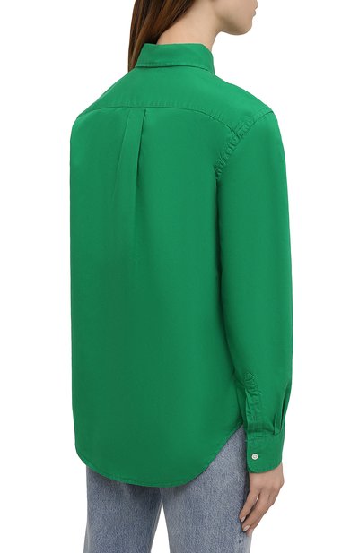 Хлопковая рубашка POLO RALPH LAUREN зеленого цвета по цене 17050 руб., арт. 211841951, фото 4 Хлопковая рубашка POLO RALPH LAUREN, арт. 211841951, фото 4