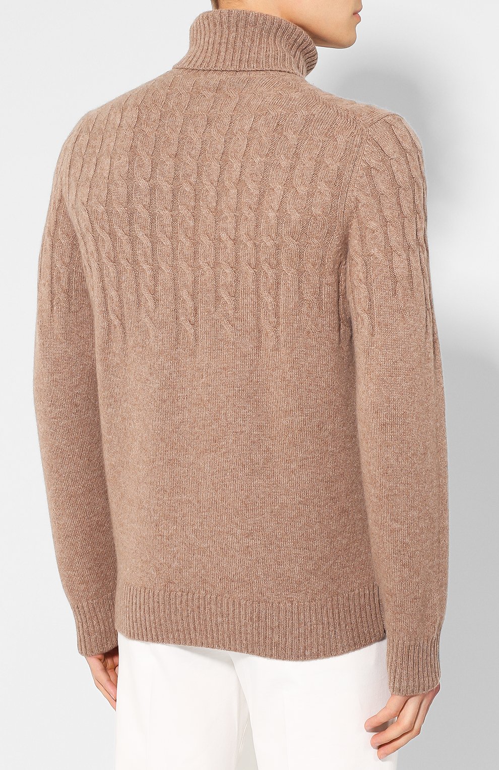 Кашемировый свитер FIORONI бежевого цвета по цене 79550 руб., арт. M19002D1, фото 4 Кашемировый свитер FIORONI, арт. M19002D1, фото 4