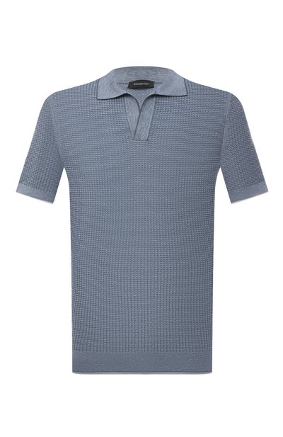 Поло из шелка и льна ZEGNA, арт. UWF96/C32, фото 1