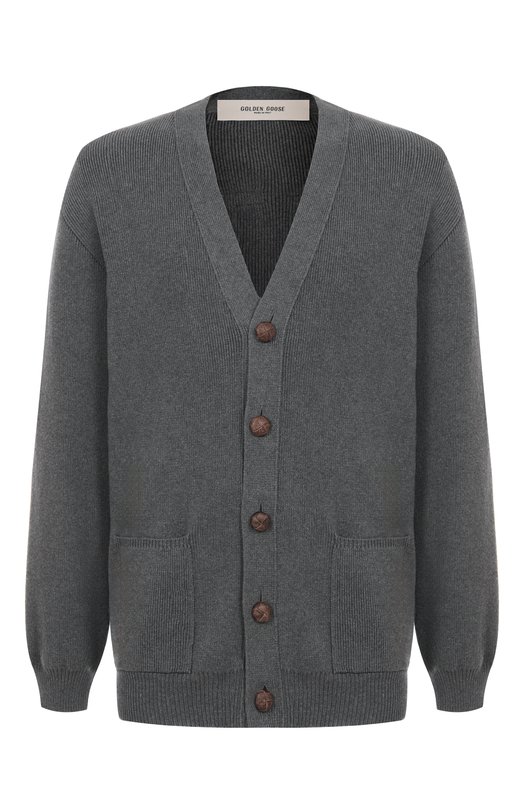 Хлопковый кардиган Golden Goose Deluxe Brand GMP00946.P000662 Серый GMP00946.P000662