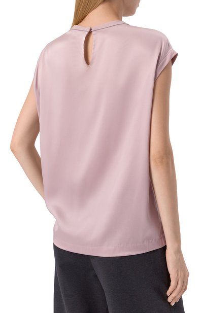 Атласный топ BRUNELLO CUCINELLI, арт. MPC59EH500, фото 4