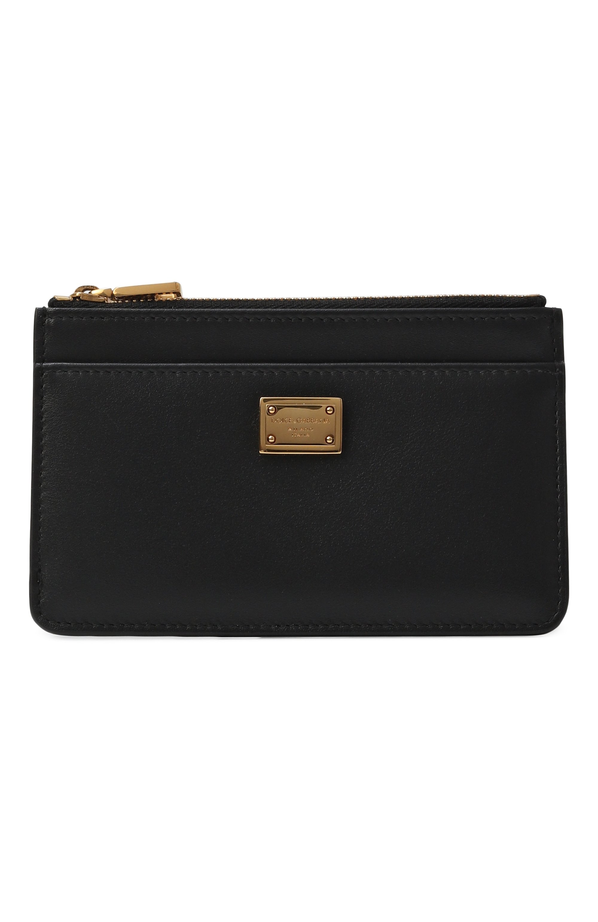 Кожаный футляр для кредитных карт DOLCE & GABBANA черного цвета по цене 46650 руб., арт. BI1261/A9S25, фото 1 Кожаный футляр для кредитных карт DOLCE & GABBANA, арт. BI1261/A9S25, фото 1