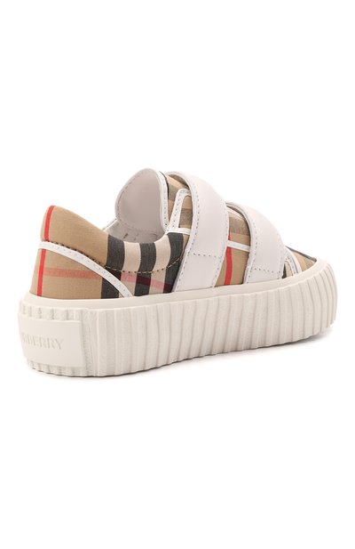 Текстильные кеды BURBERRY бежевого цвета по цене 29500 руб., арт. 8049401, фото 3 Текстильные кеды BURBERRY, арт. 8049401, фото 3