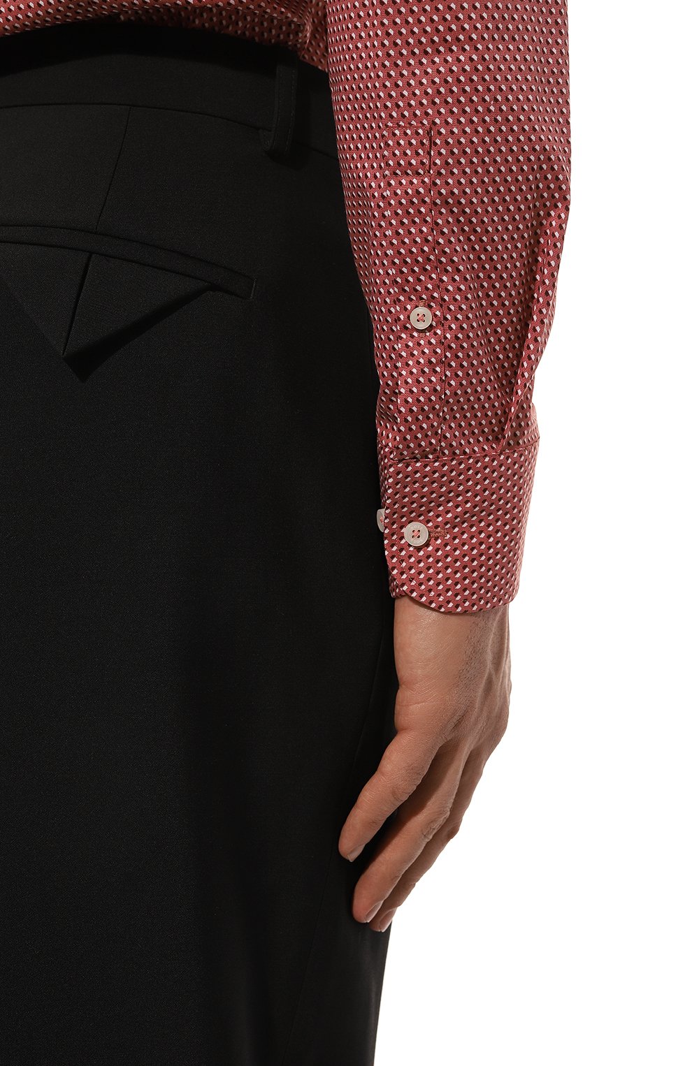 Хлопковая сорочка BOSS бордового цвета по цене 9860 руб., арт. 50490008, фото 6 Хлопковая сорочка BOSS, арт. 50490008, фото 6