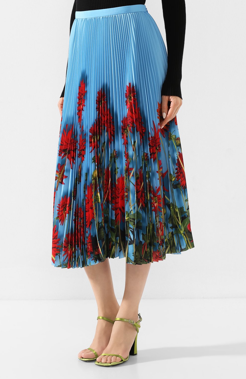 Плиссированная юбка DRIES VAN NOTEN голубого цвета по цене 114500 руб., арт. 192-10833-8231, фото 3 Плиссированная юбка DRIES VAN NOTEN, арт. 192-10833-8231, фото 3
