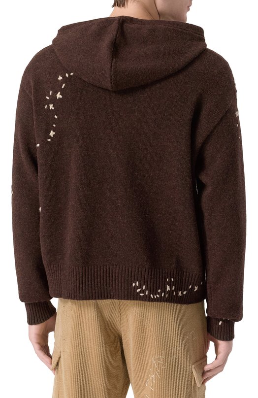 Кардиган DOMREBEL M 0FFICE/KNIT H00DIE ZIP Коричневый  M 0FFICE/KNIT H00DIE ZIP Фото 4