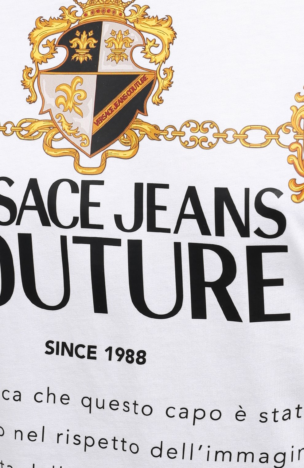 Хлопковая футболка VERSACE JEANS COUTURE, арт. B3GZB7TL-ZUM601 REG 34 TRANFER/30319, фото 5