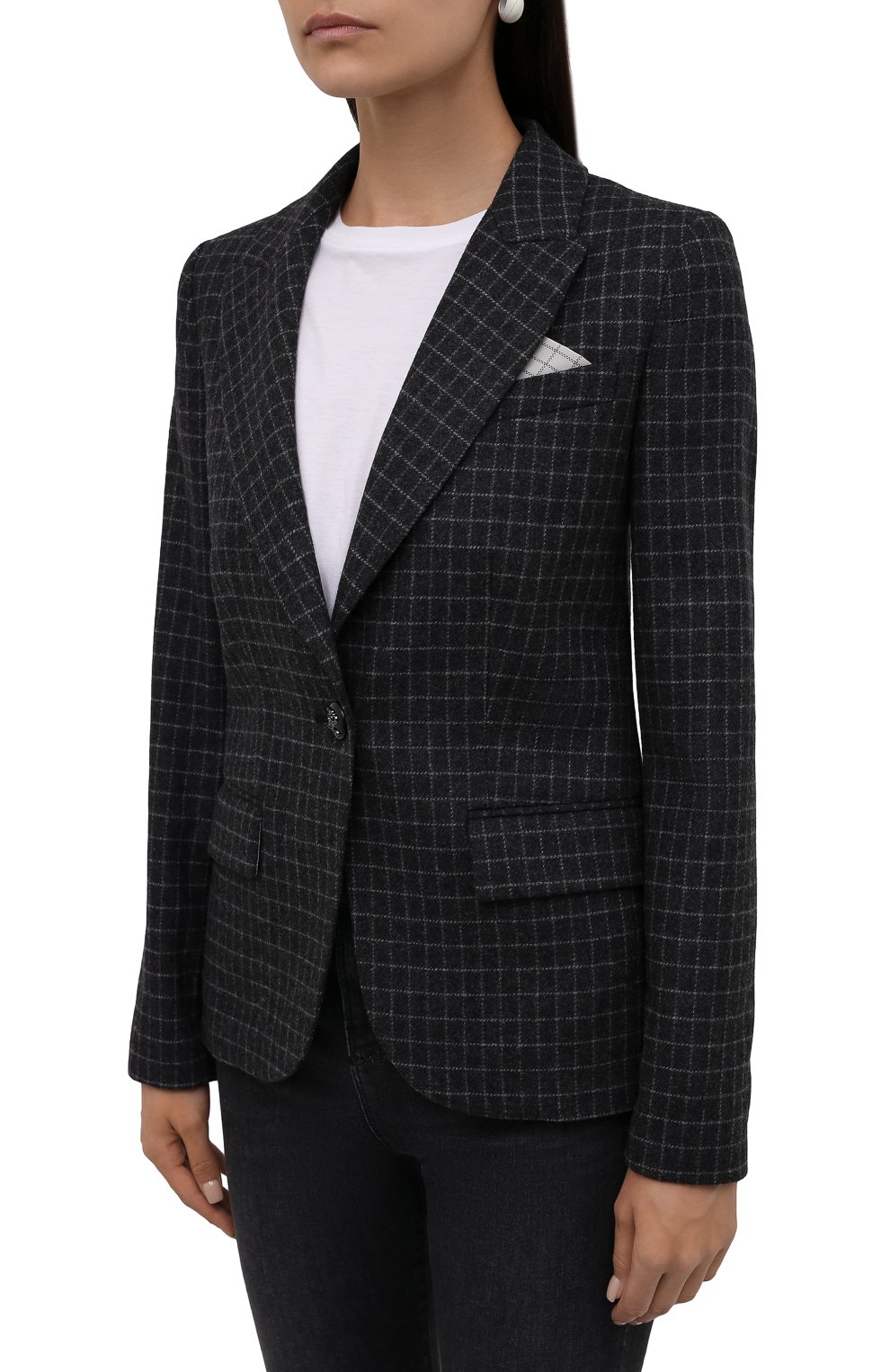 Жакет EMPORIO ARMANI серого цвета по цене 66700 руб., арт. 6K2G76/2N9AZ, фото 3 Жакет EMPORIO ARMANI, арт. 6K2G76/2N9AZ, фото 3