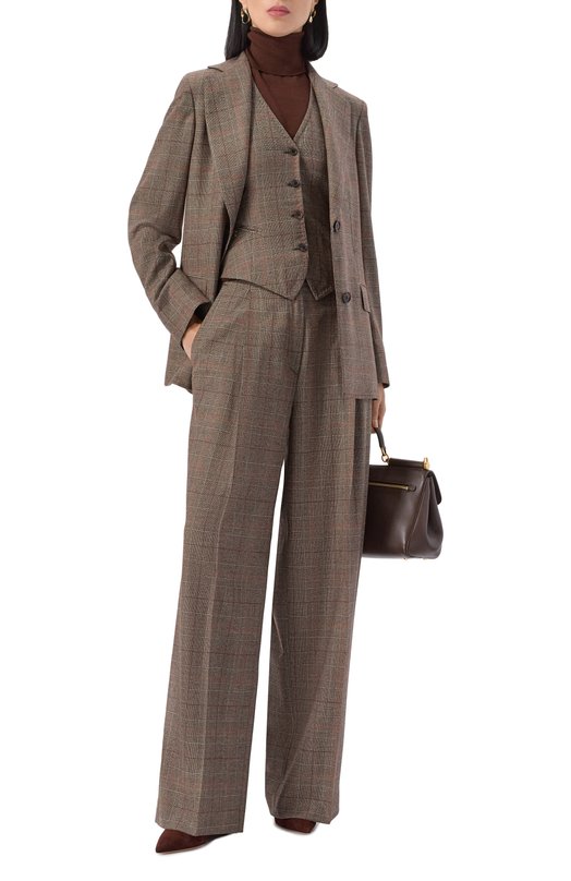 Шерстяной жилет Kiton D47456K0571G01 Коричневый  D47456K0571G01 Фото 2