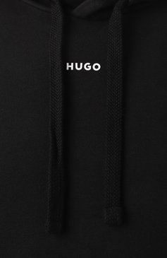 Мужской хлопковое худи HUGO черного цвета, арт. 50486478 | Фото 5 (Рукава: Длинные; Материал сплава: Проставлено; Длина (для топов): Стандартные; Материал внешний: Хлопок; Драгоценные камни: Проставлено; Принт: Без принта; Мужское Кросс-КТ: Худи-одежда; Стили: Спорт-шик)
