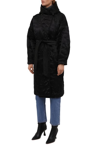 Утепленное пальто GIORGIO ARMANI черного цвета по цене 779500 руб., арт. 1WH0L075/T030N, фото 3 Утепленное пальто GIORGIO ARMANI, арт. 1WH0L075/T030N, фото 3