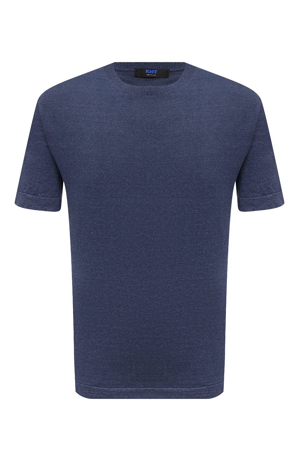 Футболка изо льна и хлопка KITON синего цвета по цене 97700 руб., арт. UMM049502, фото 1 Футболка изо льна и хлопка KITON, арт. UMM049502, фото 1