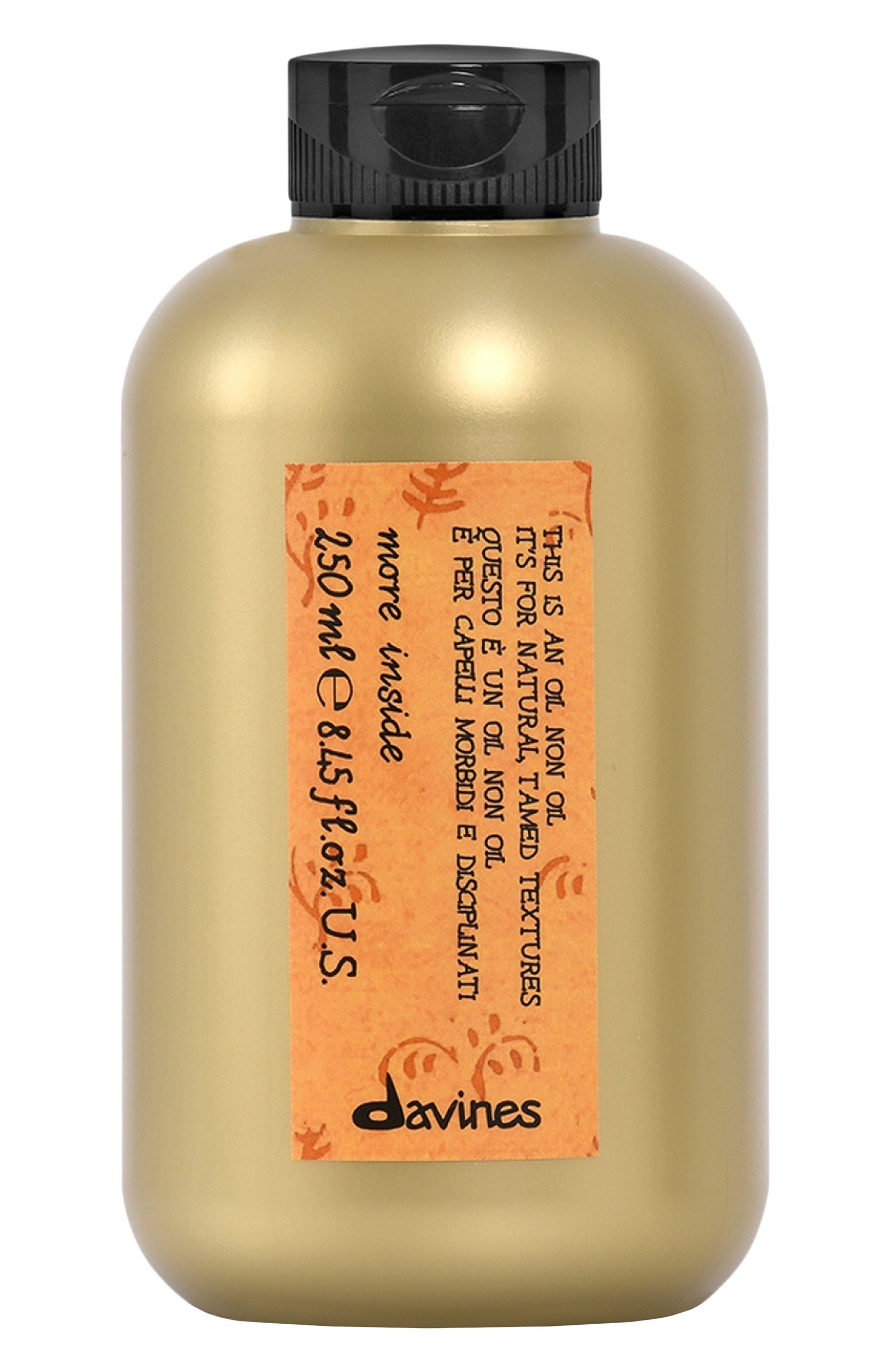 Масло без масла more inside для естественных послушных укладок (250ml) DAVINES бесцветного цвета по цене 4600 руб., арт. 87086, фото 1 Масло без масла more inside для естественных послушных укладок (250ml) DAVINES, арт. 87086, фото 1