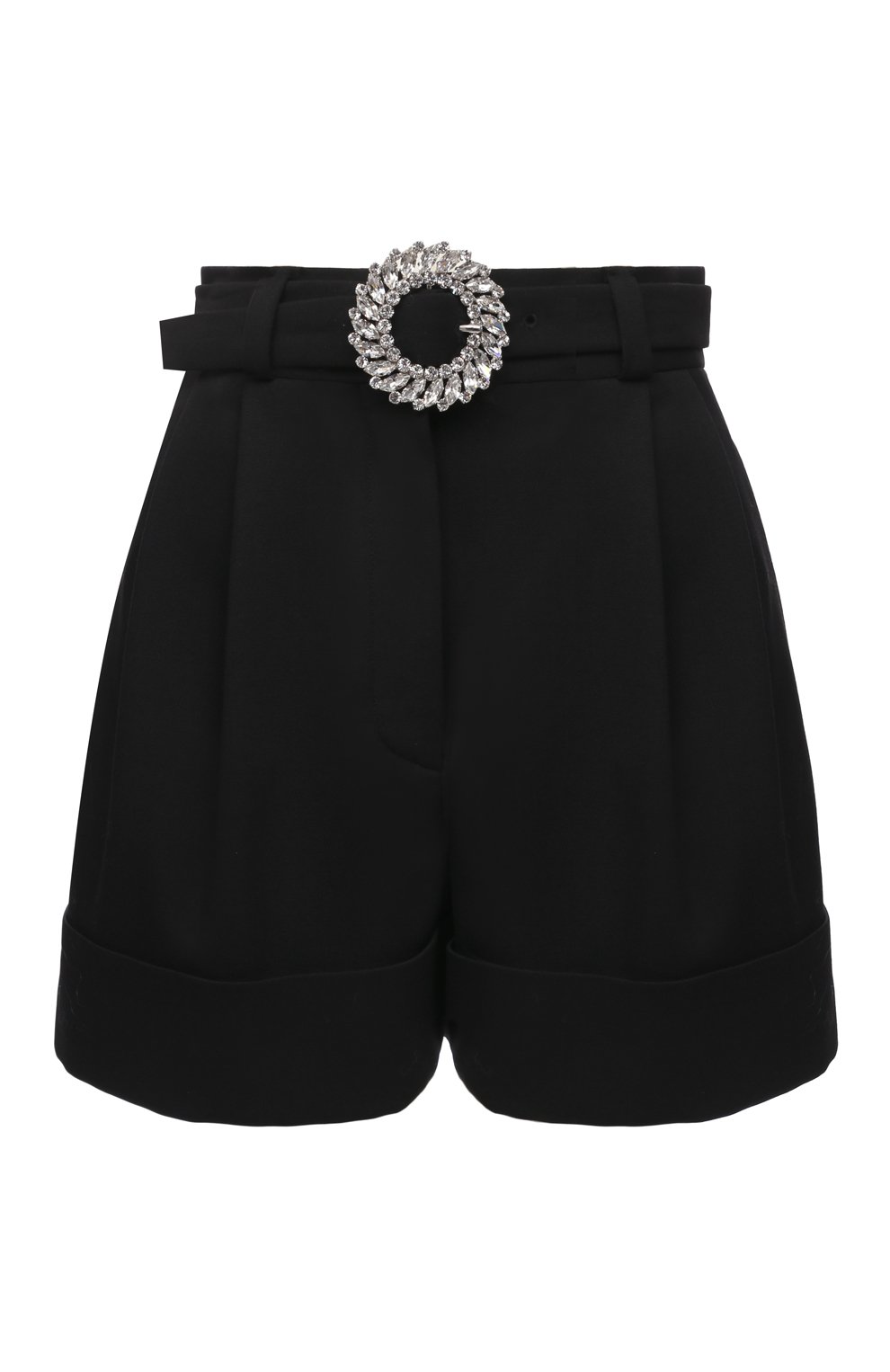 Шерстяные шорты MIU MIU черного цвета по цене 145000 руб., арт. MP1406-1R1-F0002, фото 1 Шерстяные шорты MIU MIU, арт. MP1406-1R1-F0002, фото 1