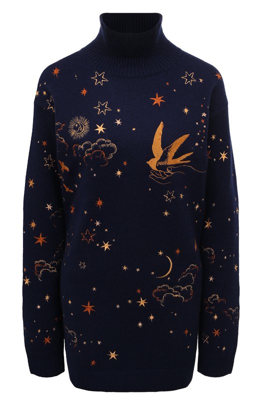 Свитер из шерсти и кашемира OLOLOL OLKN006/403.EMB/BASE Синий OLKN006/403.EMB/BASE