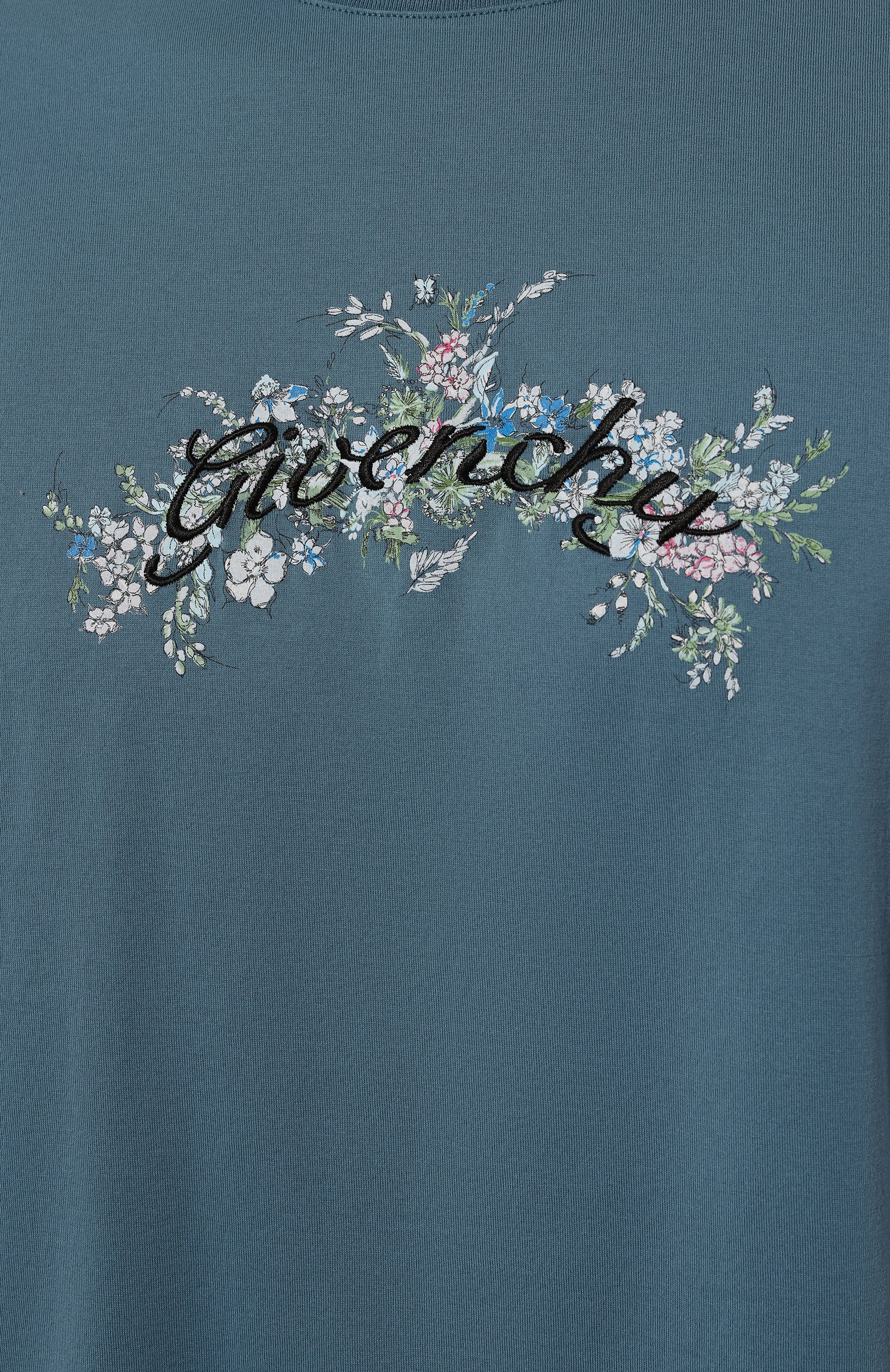 Хлопковая футболка GIVENCHY голубого цвета по цене 66100 руб., арт. BM71JA3YMU, фото 5 Хлопковая футболка GIVENCHY, арт. BM71JA3YMU, фото 5