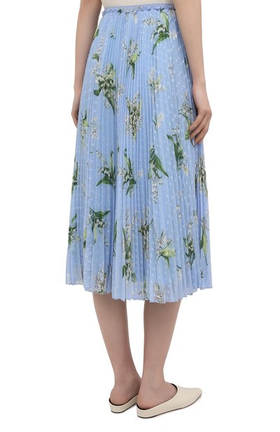 Плиссированная юбка REDVALENTINO голубого цвета по цене 68150 руб., арт. VR3RAC20/5LV, фото 4 Плиссированная юбка REDVALENTINO, арт. VR3RAC20/5LV, фото 4