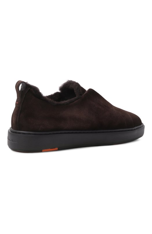 Замшевые кеды Cleanic Santoni MBCG21995NEAPGEL Коричневый  MBCG21995NEAPGEL Фото 5