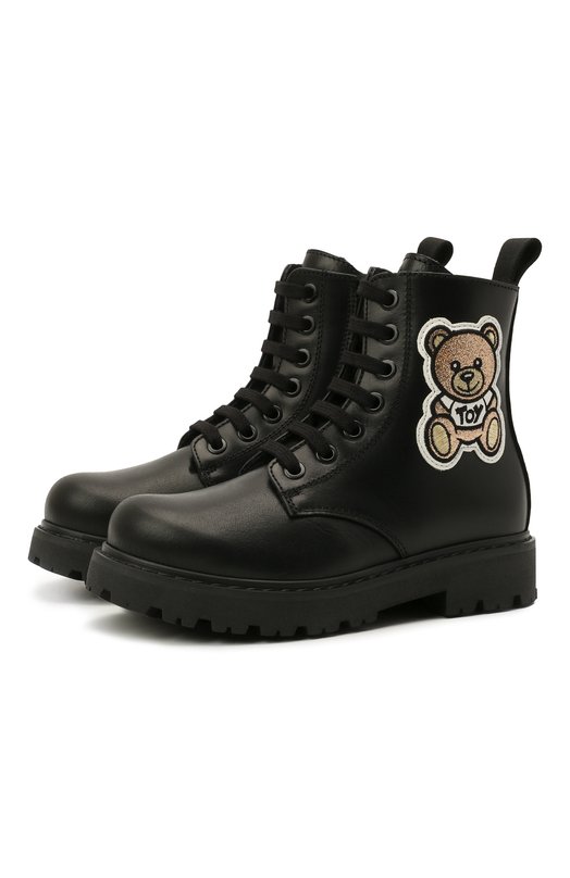 

Кожаные ботинки Moschino, Чёрный