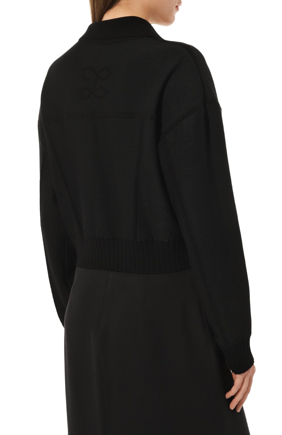 Жакет из вискозы AND THE BRAND черного цвета по цене 41720 руб., арт. S23-JT003-1403-900, фото 4 Жакет из вискозы AND THE BRAND, арт. S23-JT003-1403-900, фото 4