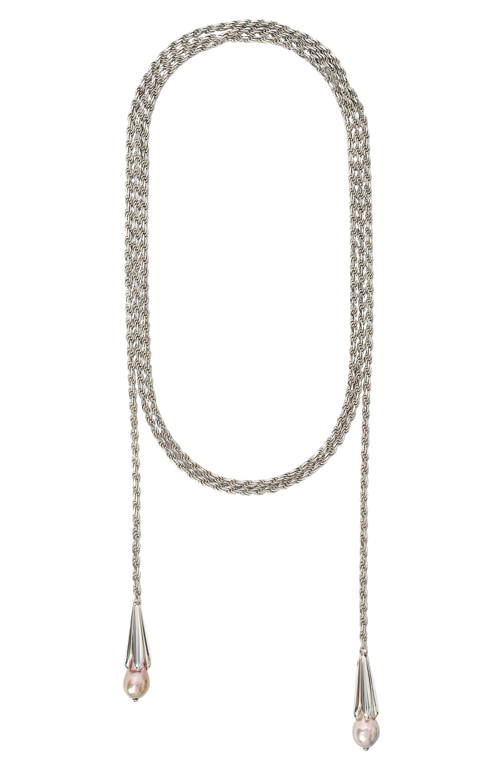 Колье BOTTEGA VENETA серебряного цвета по цене 399500 руб., арт. 814911/V721C, фото 1 Колье BOTTEGA VENETA, арт. 814911/V721C, фото 1